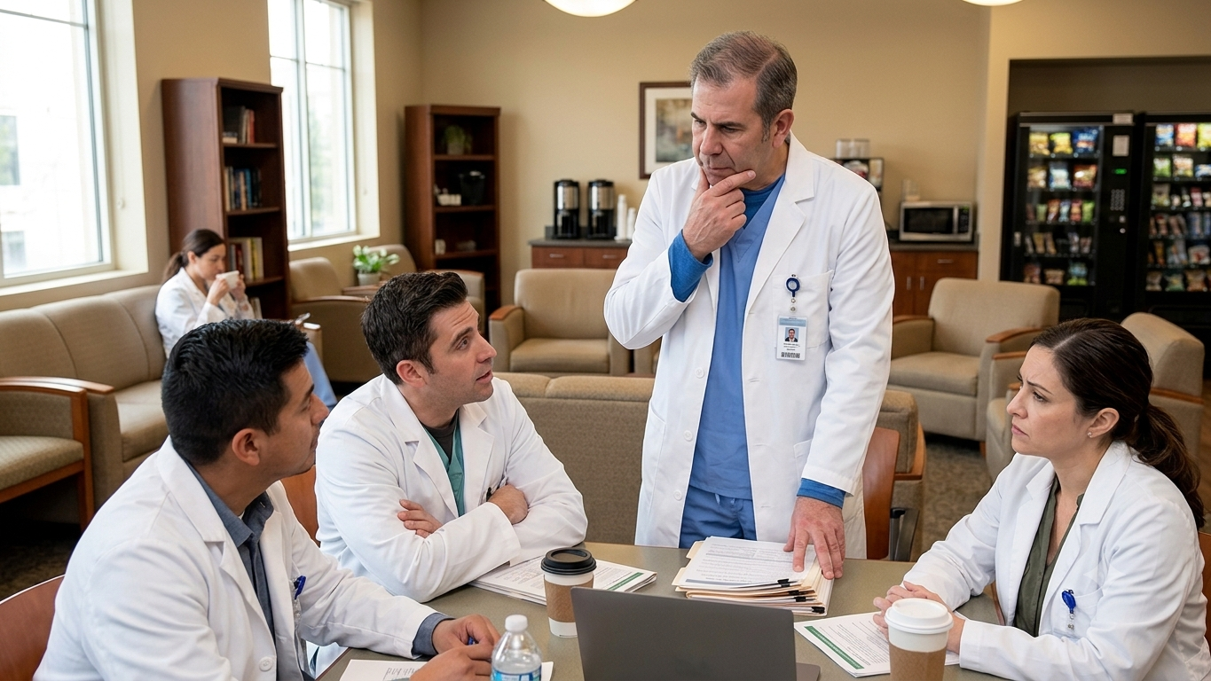 LeAIder looking at medical staff